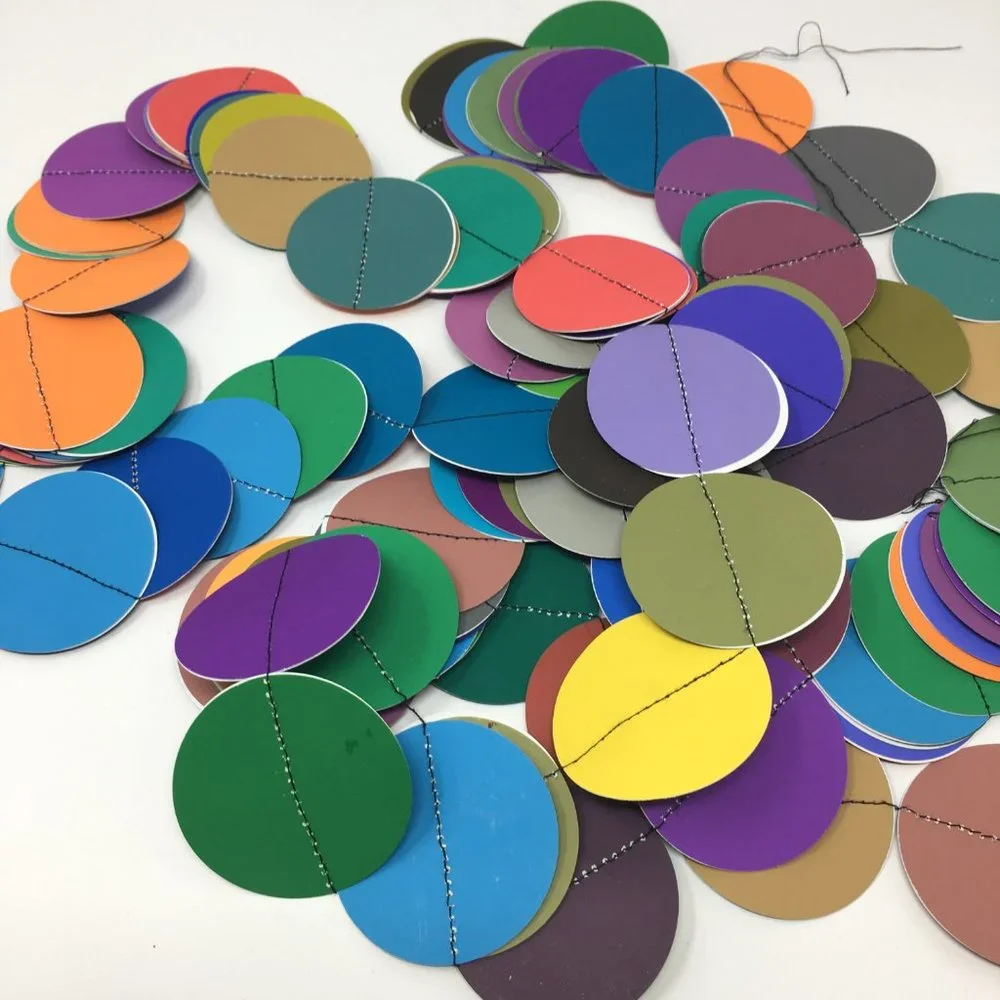 Multi-Colored Color-Aid Paper Large Round Circle Party Extra Long Garland